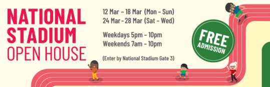 NATIONAL STADIUM OPENS TO PUBLIC FOR 12 DAYS IN MARCH