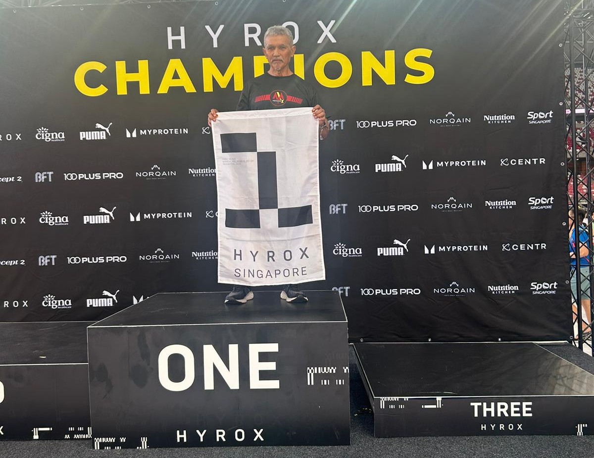 Defying Age with Grit and Self Belief, HYROX Singapore’s Oldest Athlete Jumahat Wari Set for Singapore National Stadium Return