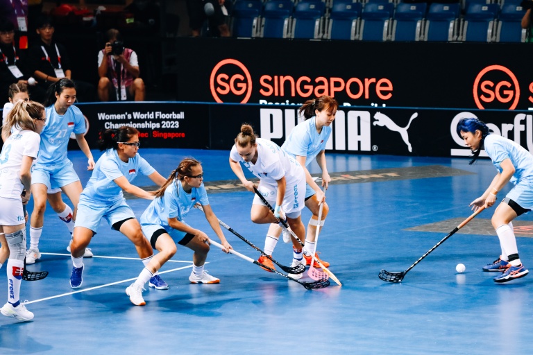 The world’s best step into the rink at the 2023 Women’s Floorball Championships held at the Singapore Sports Hub