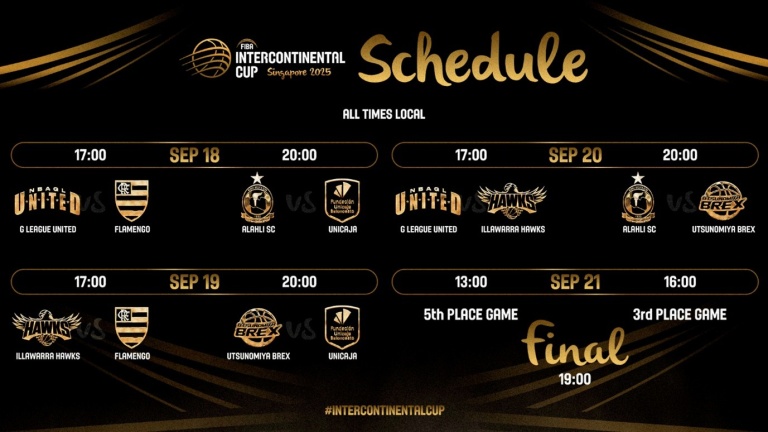 FIBA ICC SCHEDULE